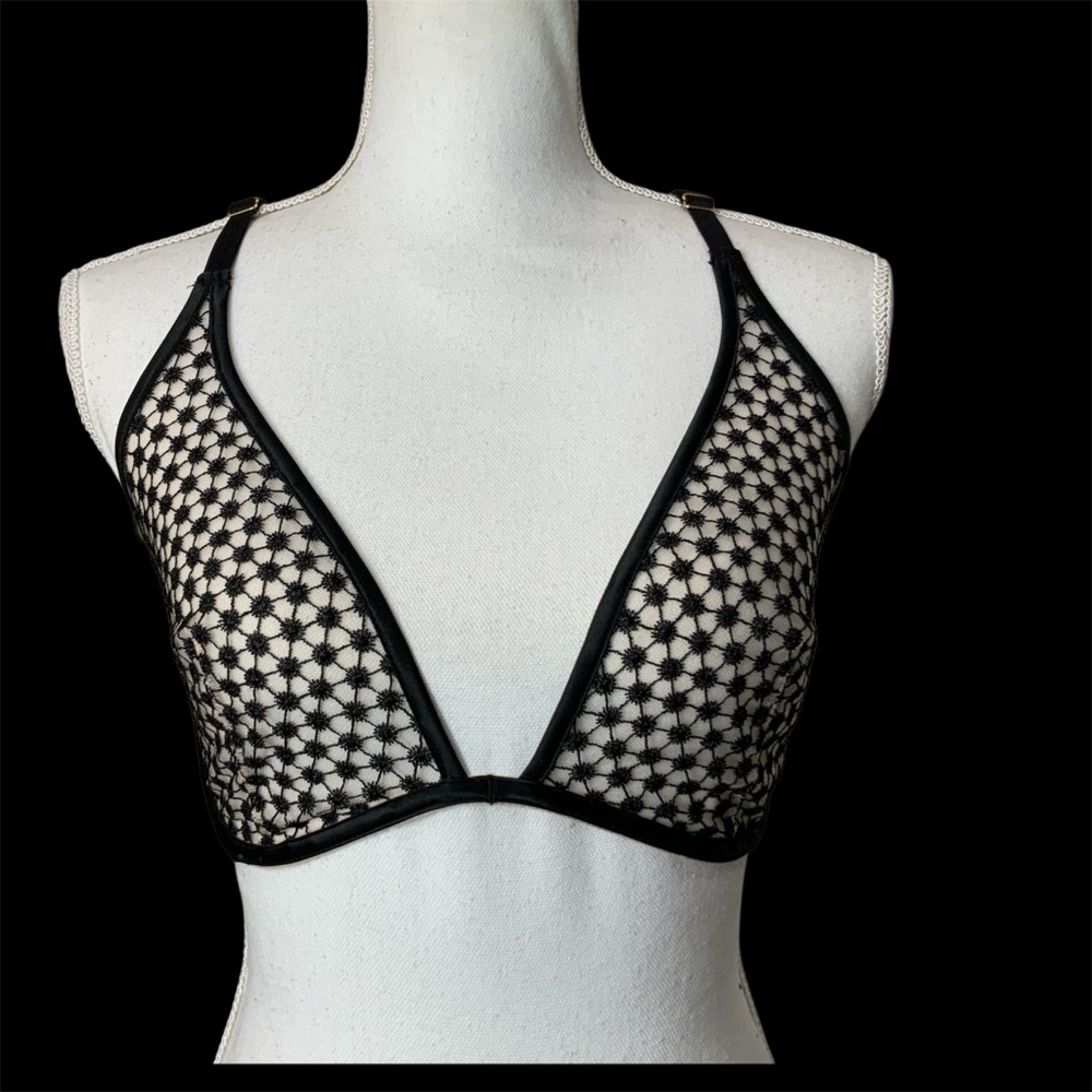 Victoria’s Secret Black Starburst Unlined Bra Size 32 DDD